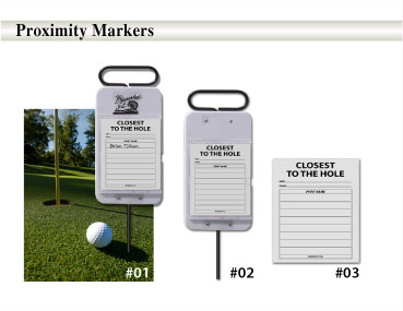 Proximitiy Markers golf course signs